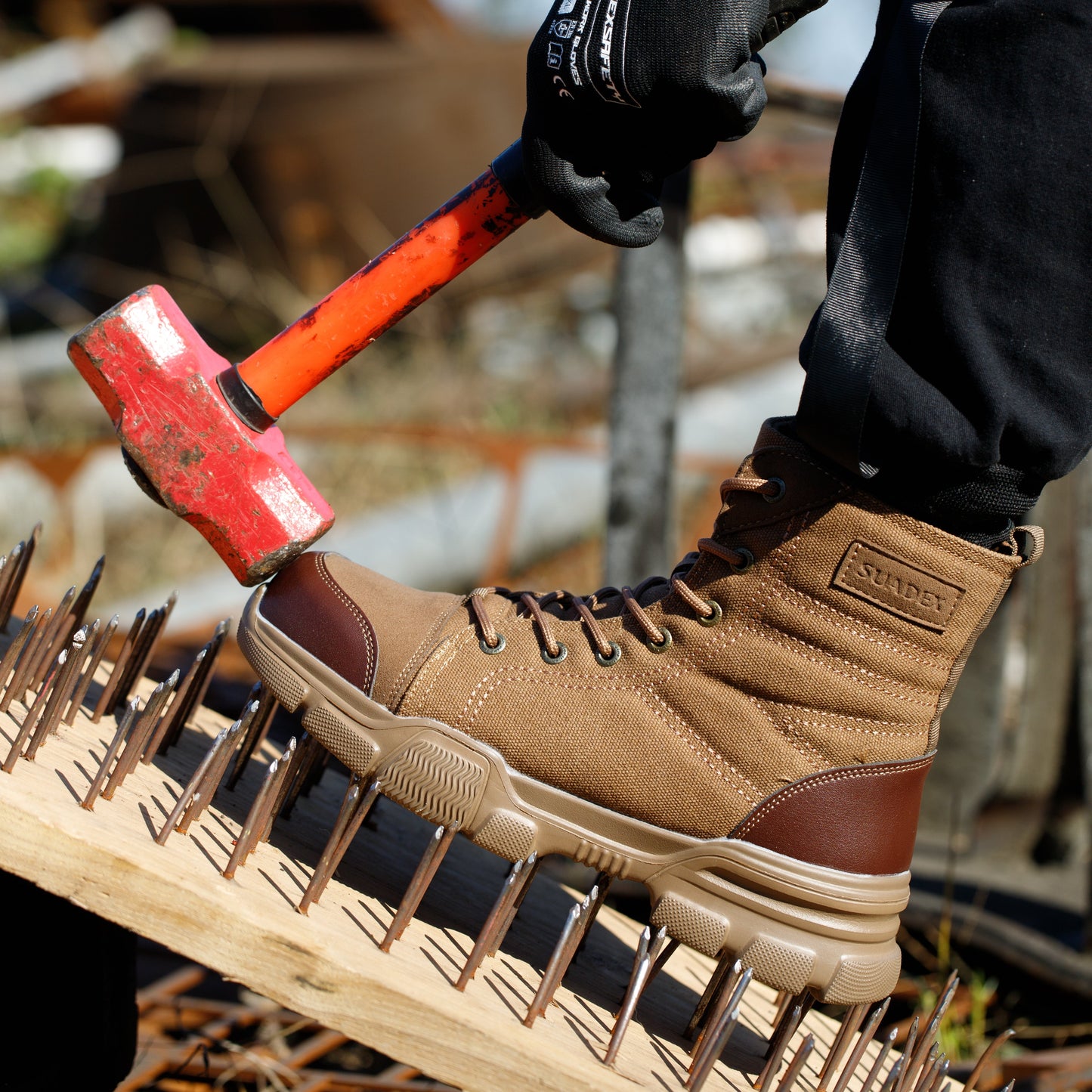 Men's Steel Toe Military Safety Boots - Durable Work & Tactical Footwear | Anti-Slip Edition