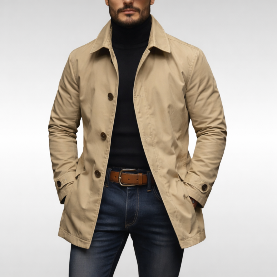 James Weatherproof Long Coat | Men's Insulated Button Jacket Edition
