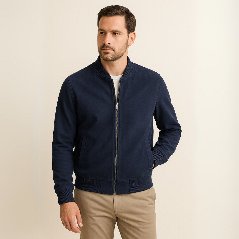 Renoir Men's Suede Jacket - Old Money Style & Timeless Edition