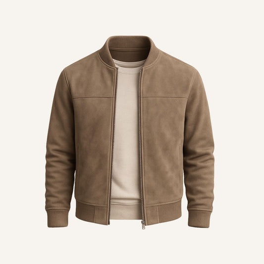 Renoir Men's Suede Jacket - Old Money Style & Timeless Edition
