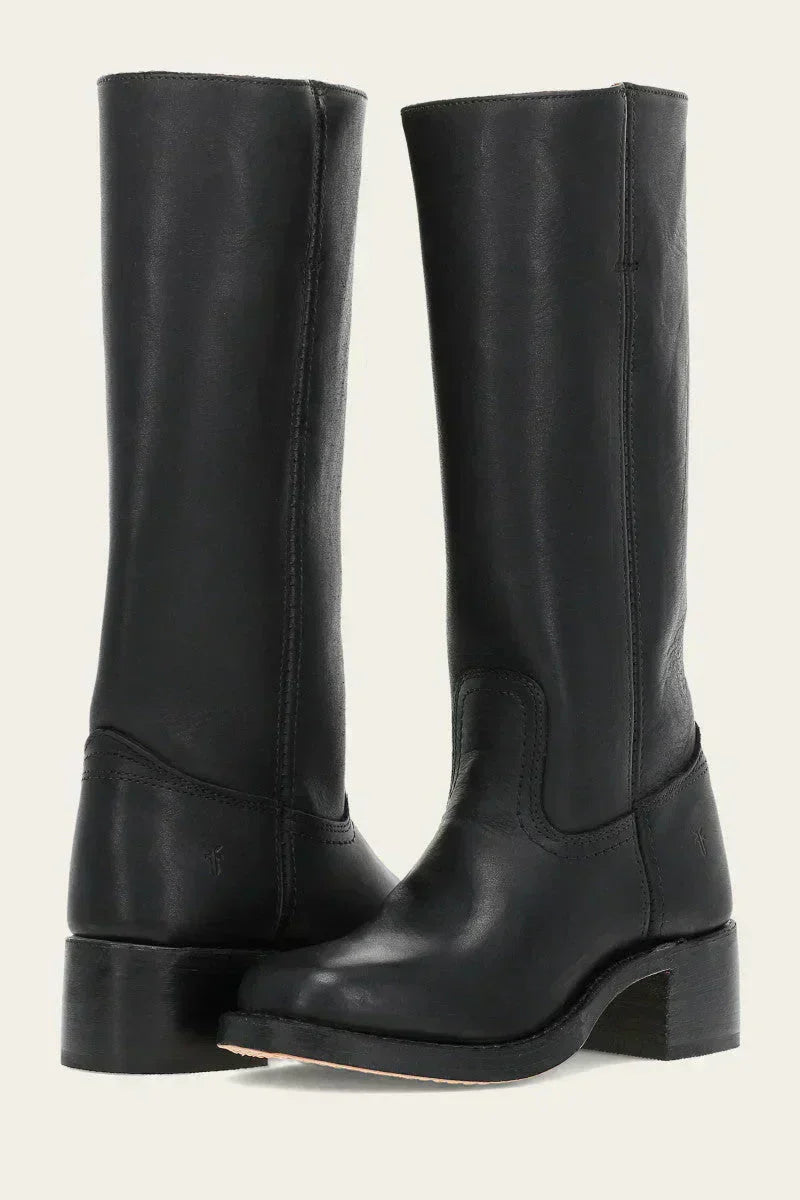 Women Knee-High Boots with Tailored Fit and Structured Sole