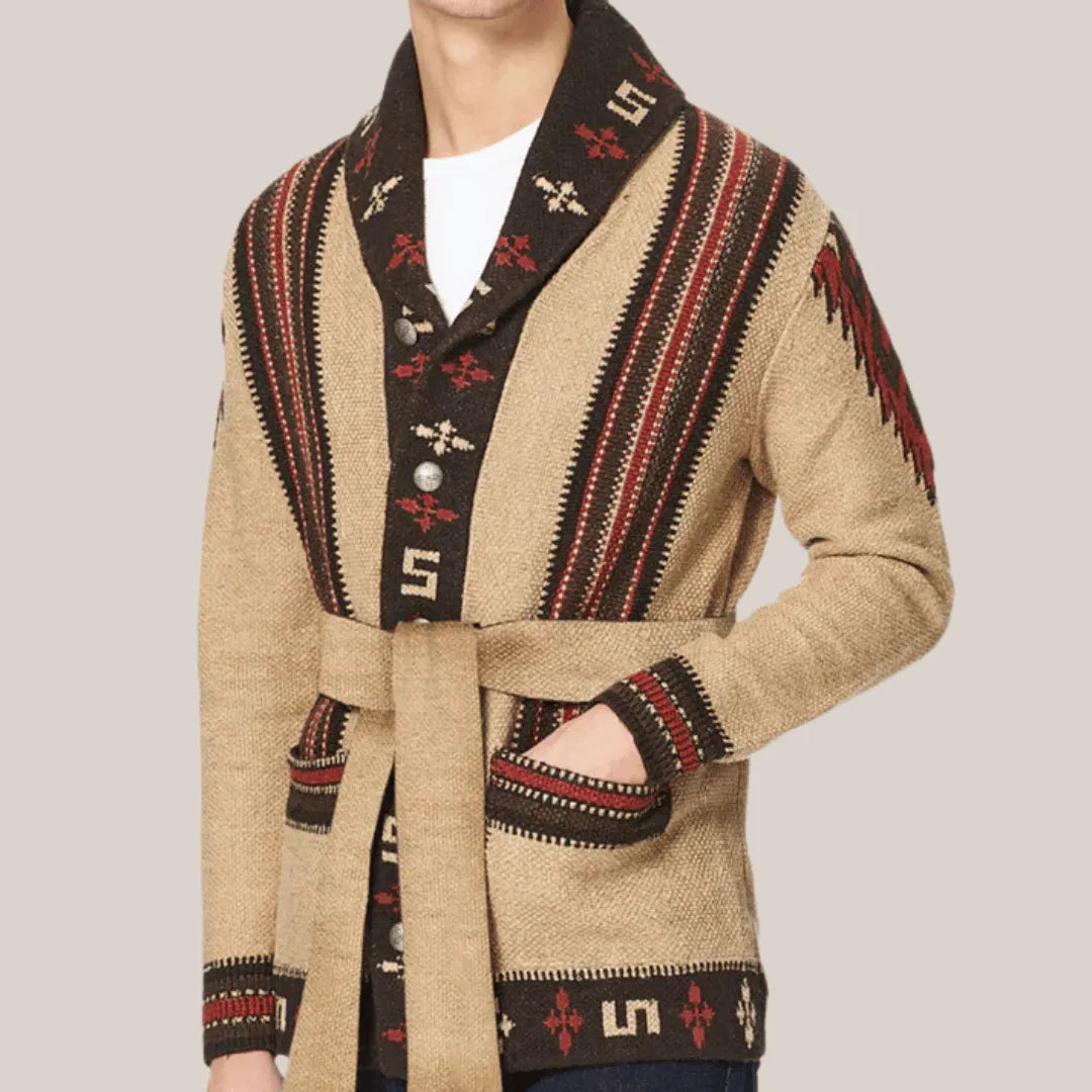 Luke Men's Heritage Jacquard Sweater - Heritage Patterned Knit