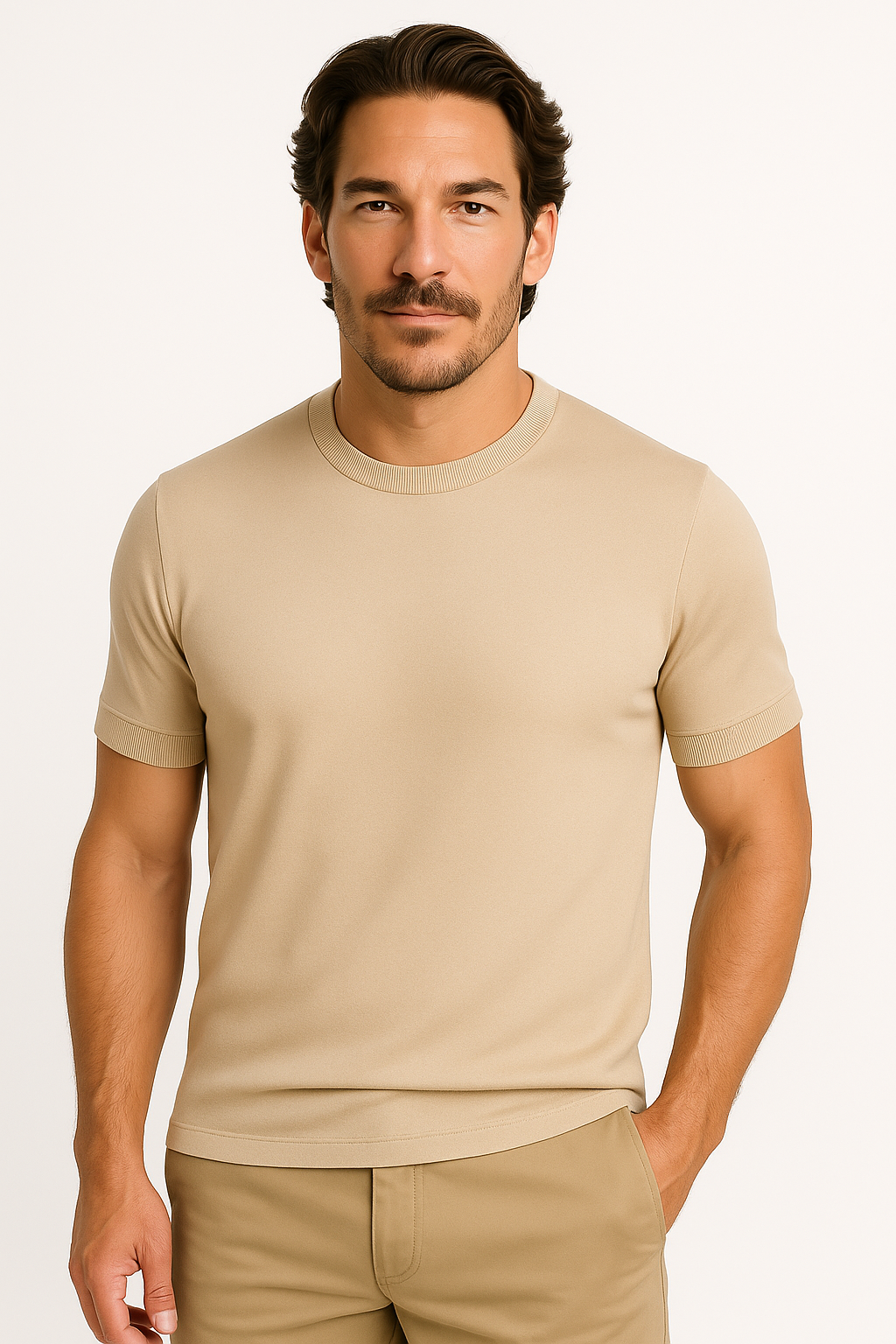 Men's Cashmere Knit Polo Shirt - Soft Luxury Sweater Top for Smart Everyday Wear