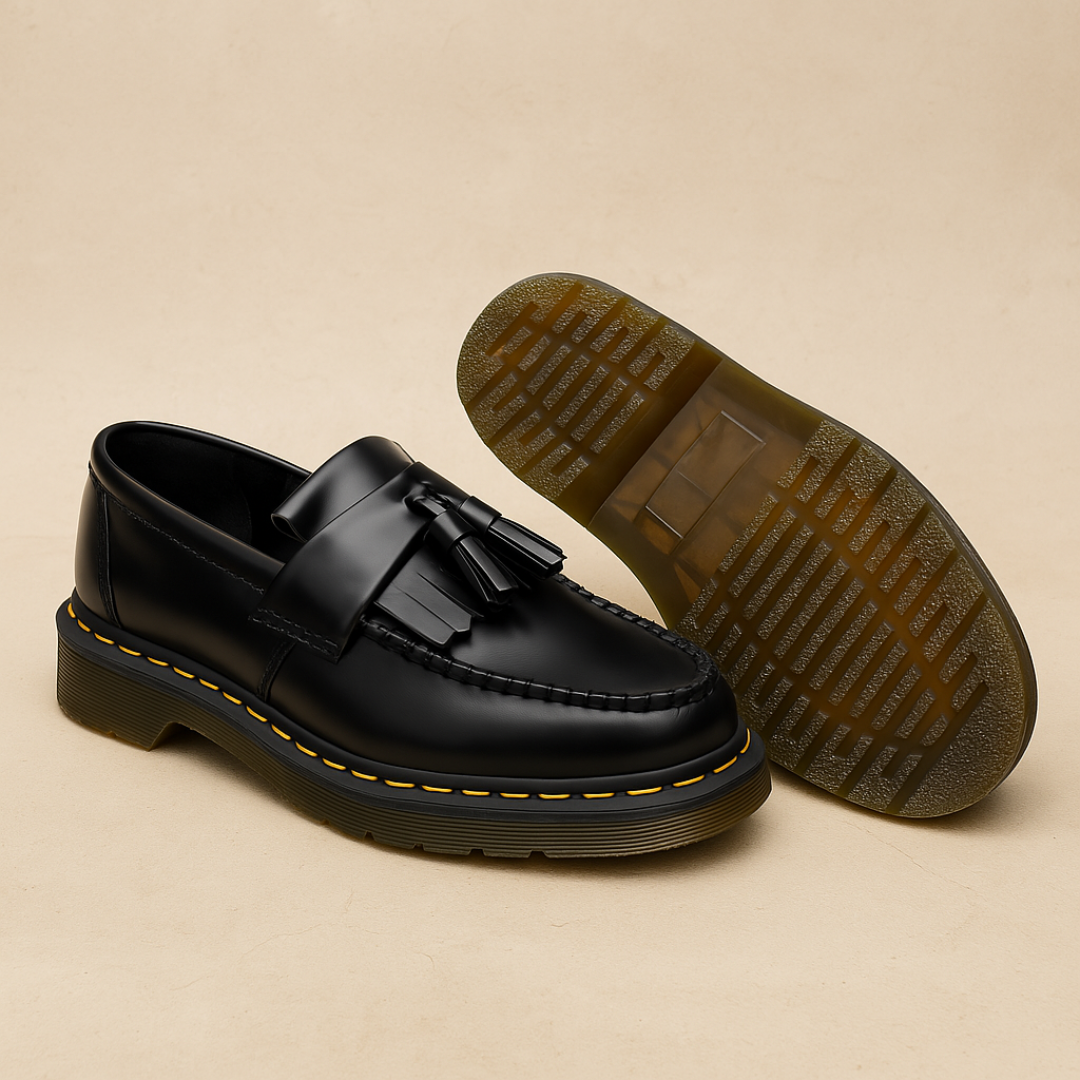 Men's Brown Genuine Loafers with Tassel Detail - Comfortable Slip-On Loafer Shoes for Casual and Formal Wear