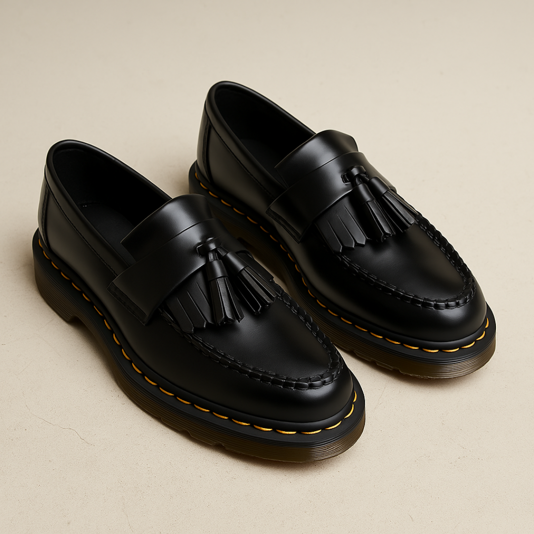 Men's Brown Genuine Loafers with Tassel Detail - Comfortable Slip-On Loafer Shoes for Casual and Formal Wear