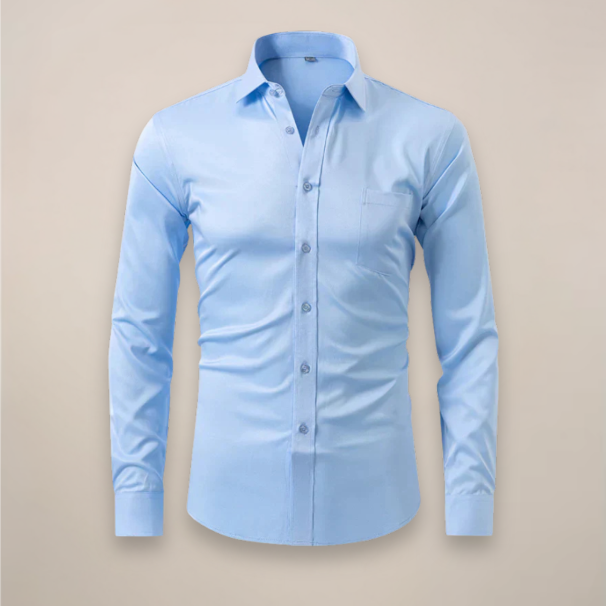 Men's Long-Sleeved Shirt - Heritage Structured Fit with Wrinkle-Free Finish