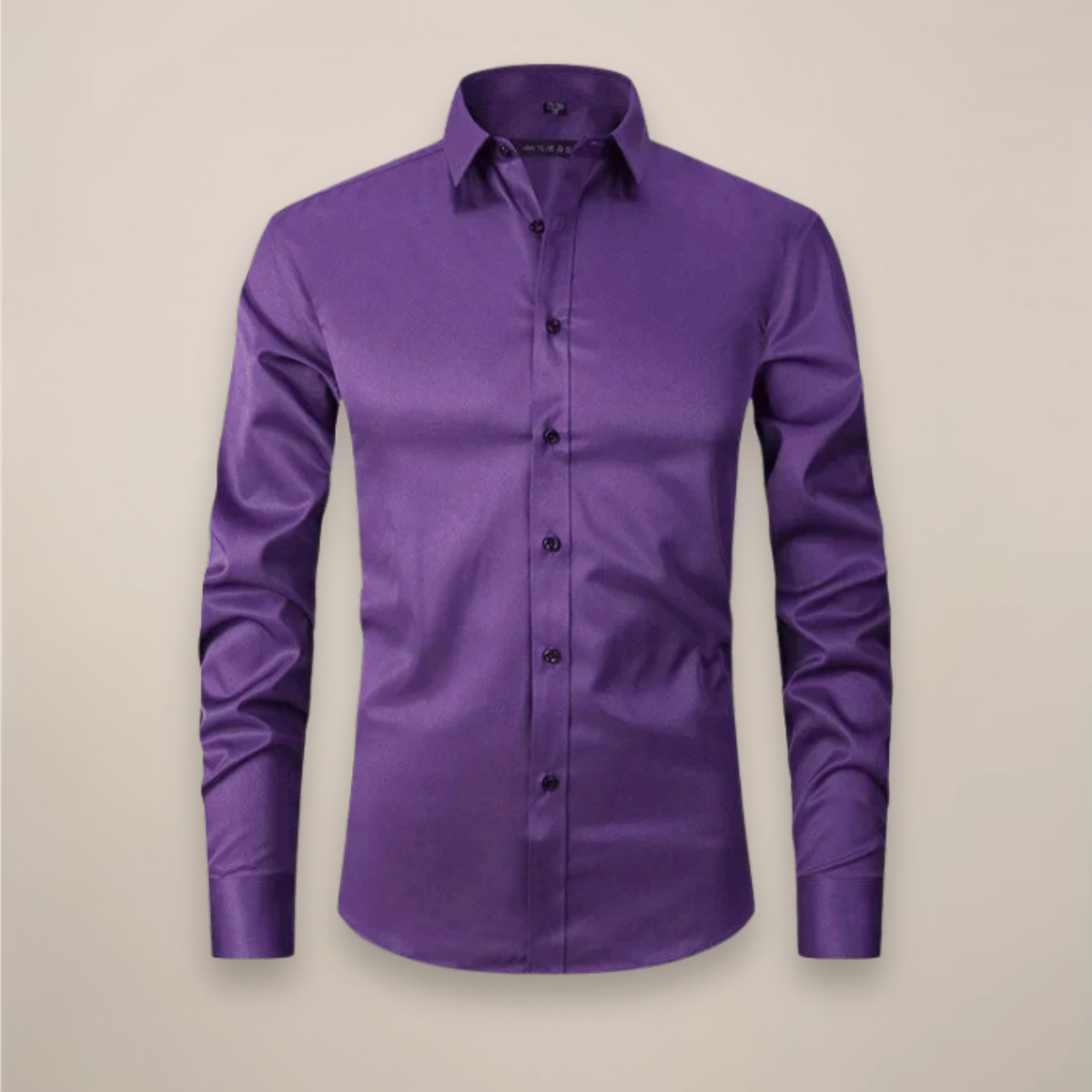 Men's Long-Sleeved Shirt - Heritage Structured Fit with Wrinkle-Free Finish