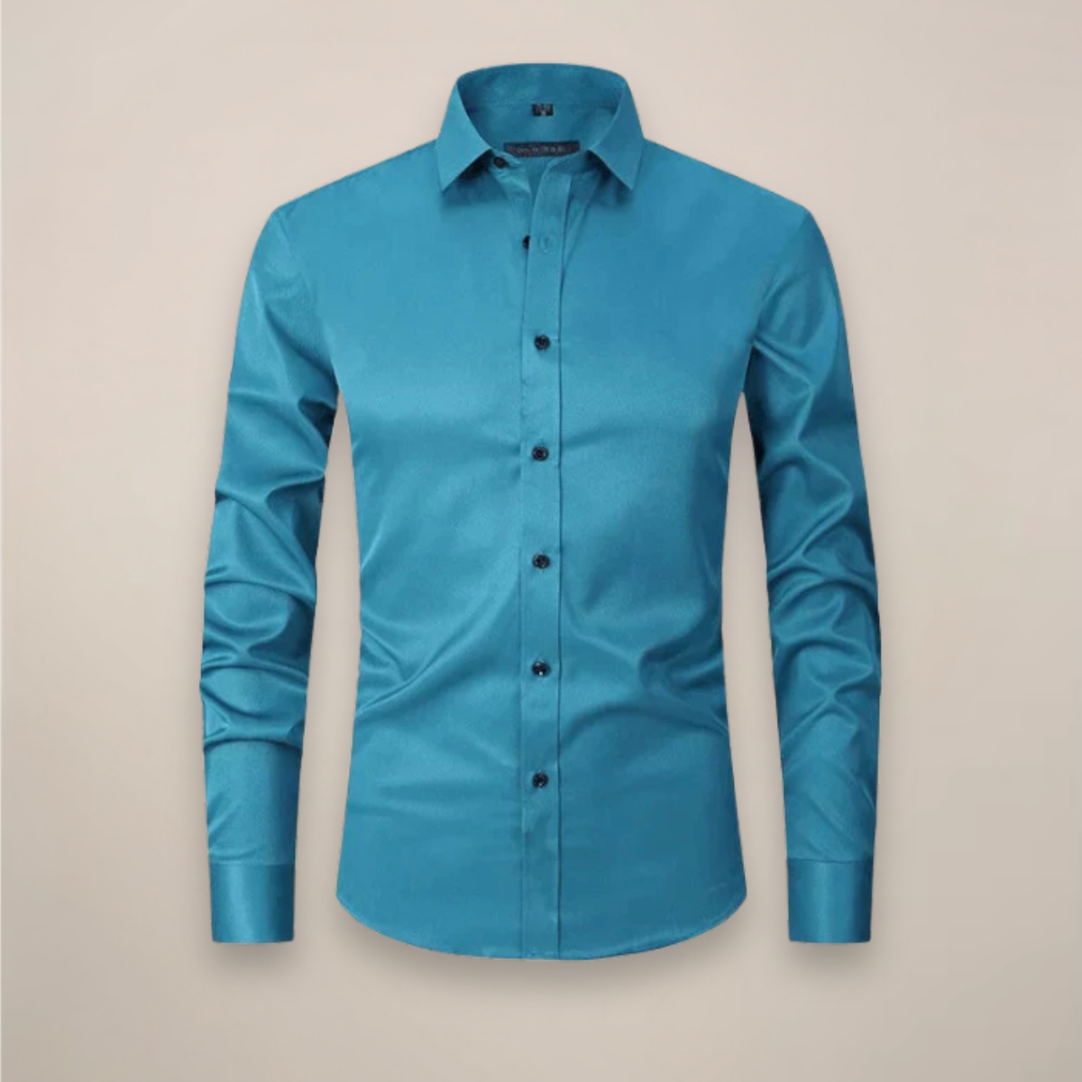 Men's Long-Sleeved Shirt - Heritage Structured Fit with Wrinkle-Free Finish