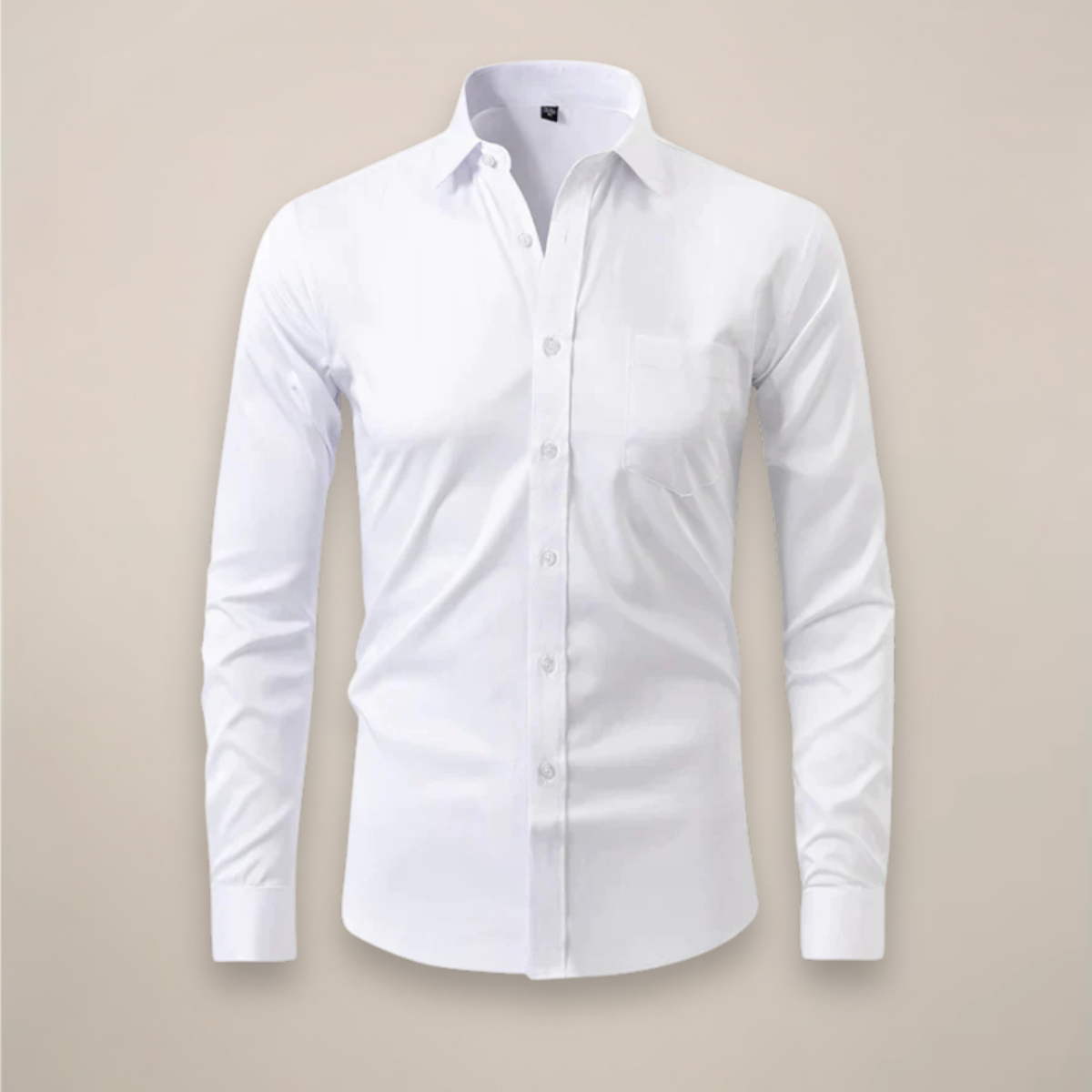 Men's Long-Sleeved Shirt - Heritage Structured Fit with Wrinkle-Free Finish