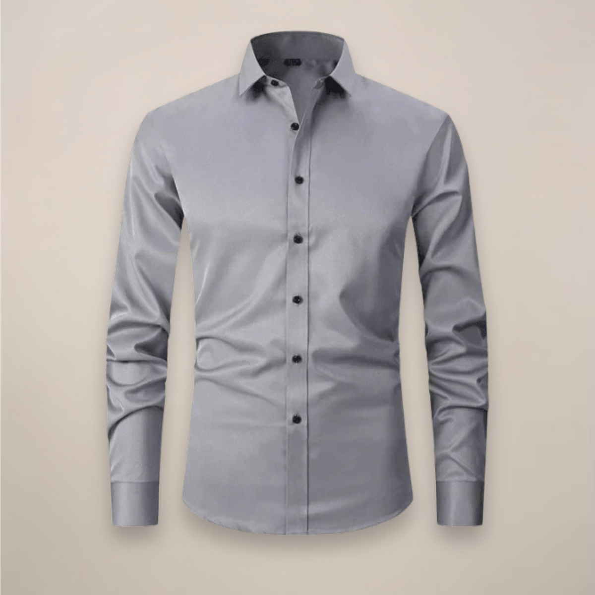 Men's Long-Sleeved Shirt - Heritage Structured Fit with Wrinkle-Free Finish