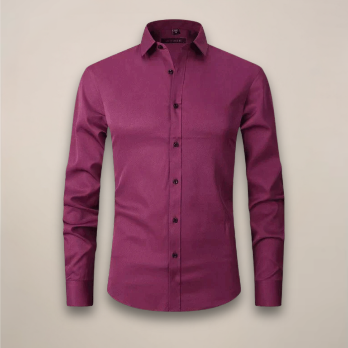 Men's Long-Sleeved Shirt - Heritage Structured Fit with Wrinkle-Free Finish