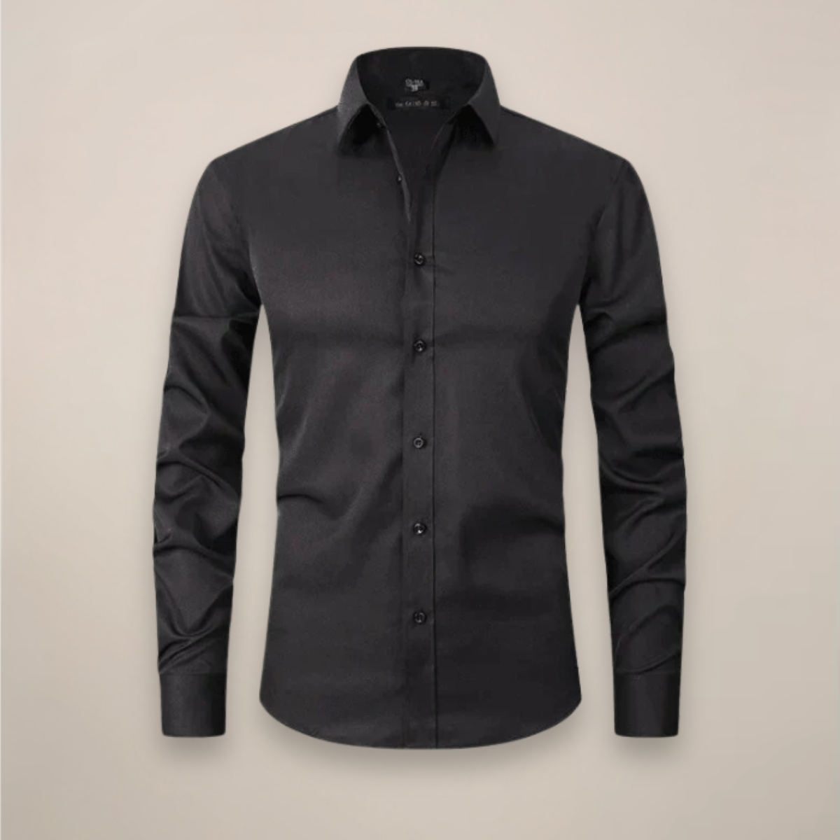 Men's Long-Sleeved Shirt - Heritage Structured Fit with Wrinkle-Free Finish