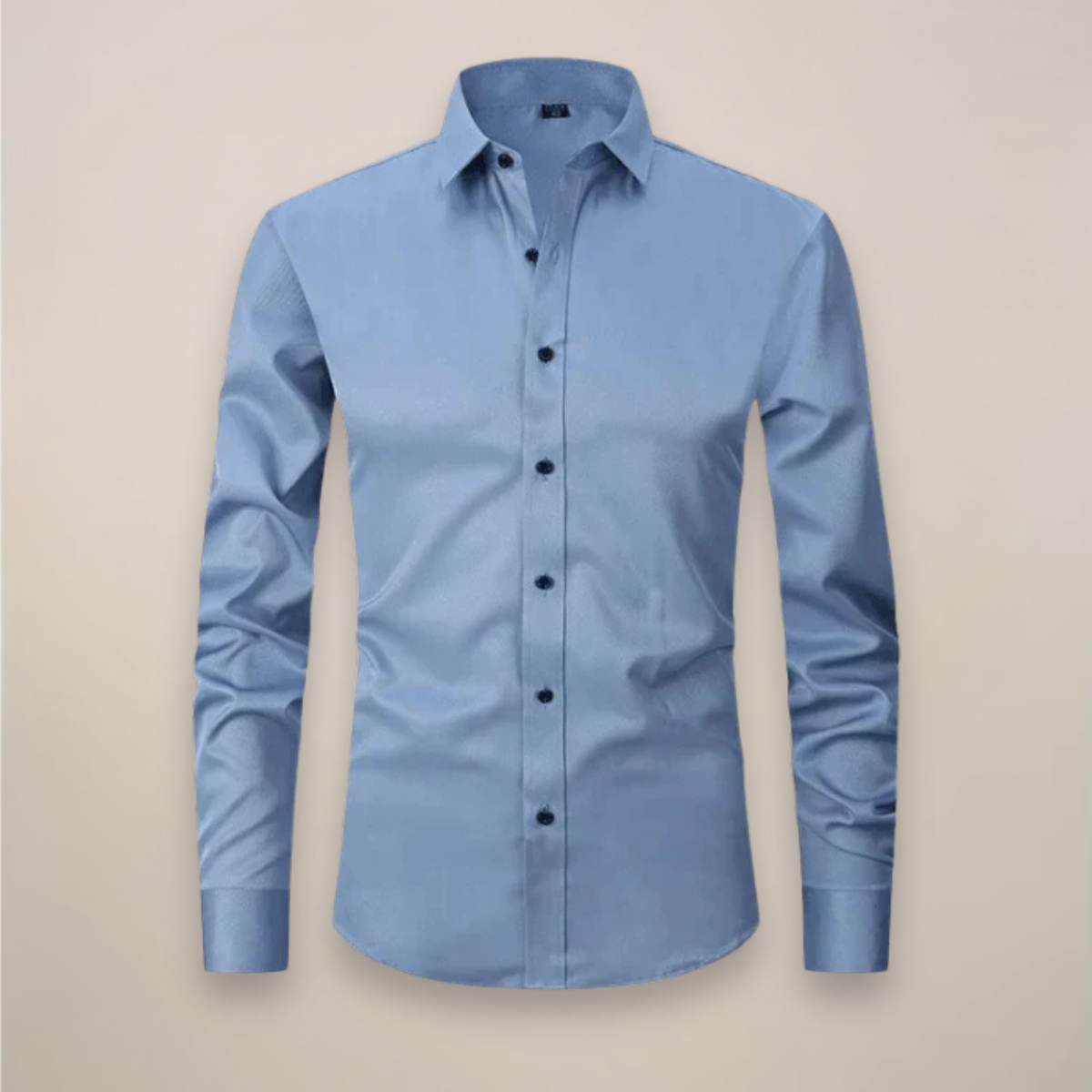 Men's Long-Sleeved Shirt - Heritage Structured Fit with Wrinkle-Free Finish
