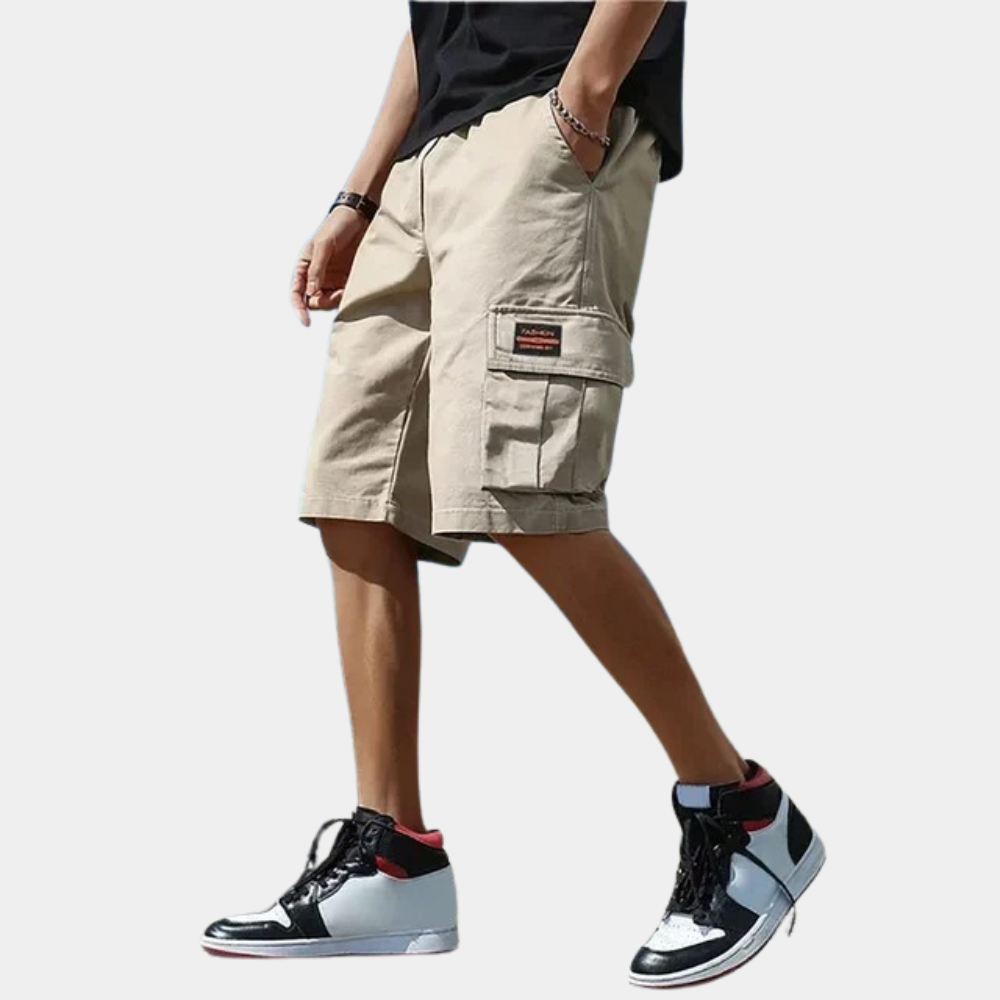 Men's Mid-Length Cargo Shorts with Multiple Edition