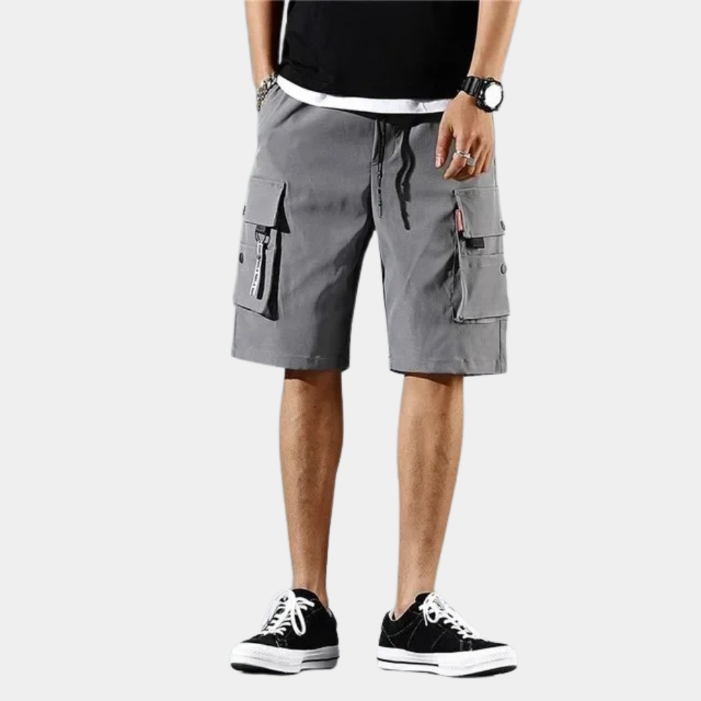 Men's Mid-Length Cargo Shorts with Multiple Edition