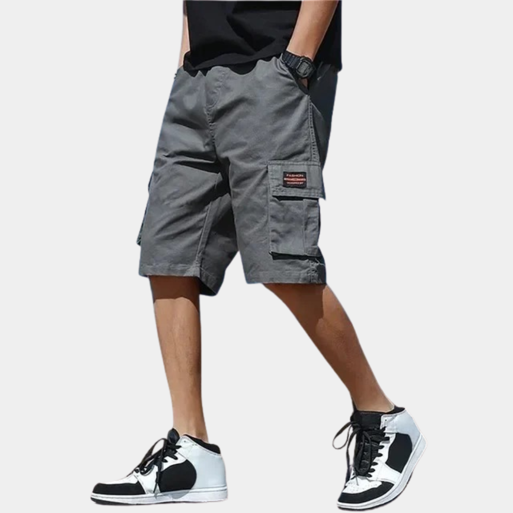 Men's Mid-Length Cargo Shorts with Multiple Edition