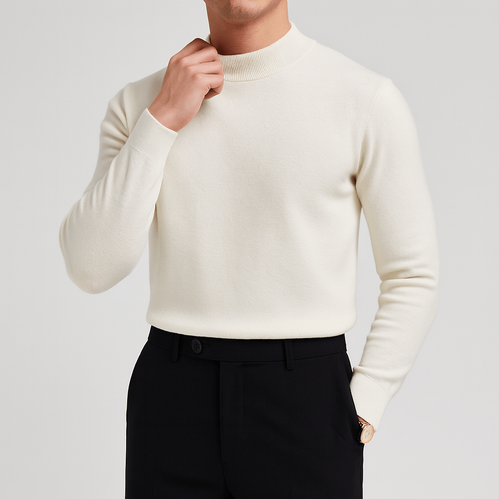 Men's Warm Tailored Fit Pullover Knit Sweater
