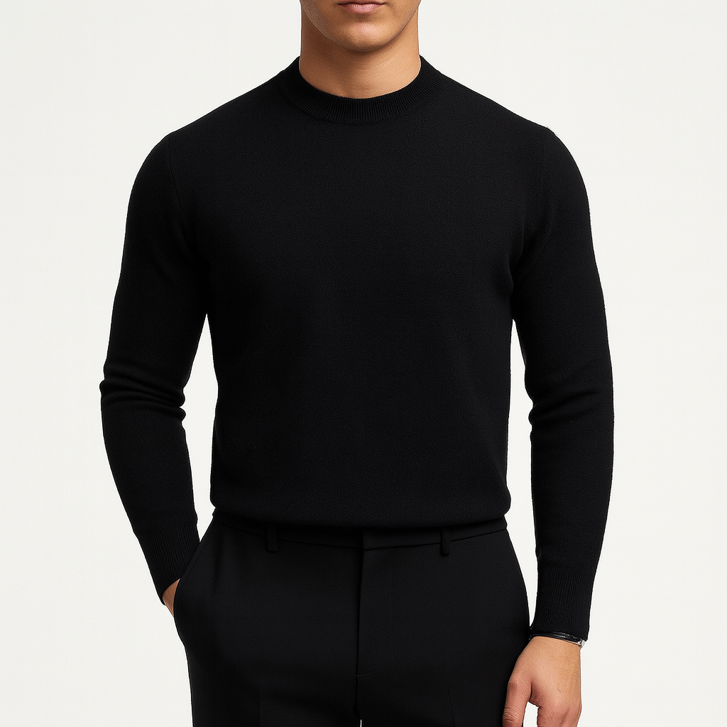 Men's Warm Tailored Fit Pullover Knit Sweater