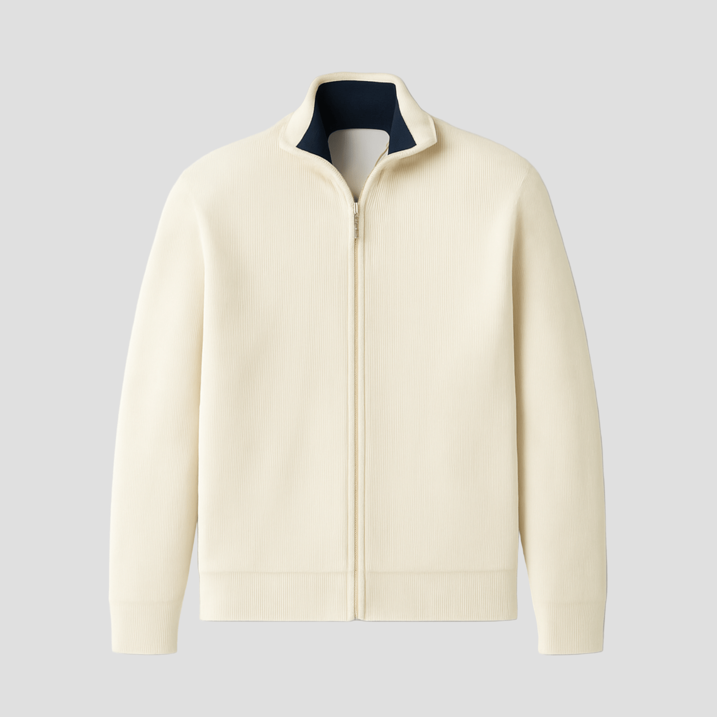 Mason Cozy Knitted Zip Sweater - Men's Soft Full-Zip Edition