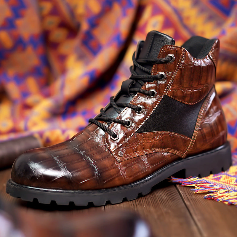 Dante - Handmade Men Crocodile Genuine Boots