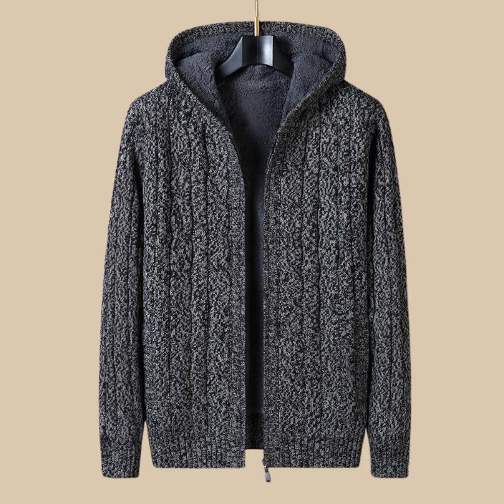 Giorgio Merino Zip Knitted Sweater | Inner Warm Fleece