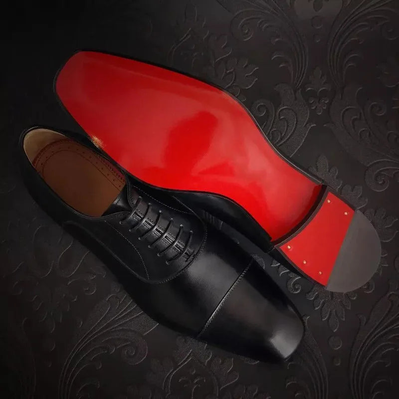 Luca Giordano Genuine Oxford Shoes Italian Red Sole
