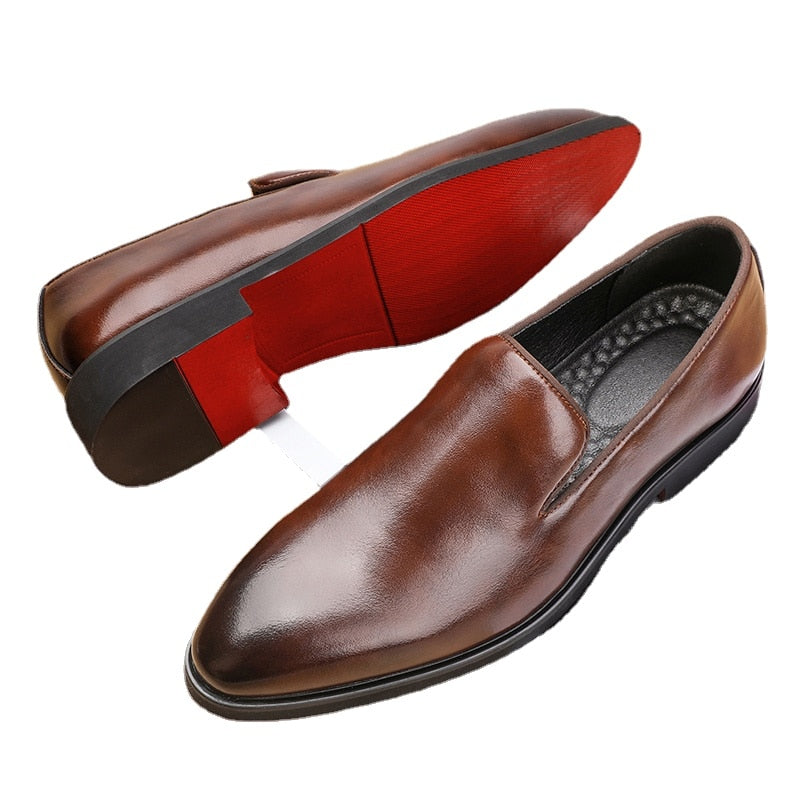 Red Bottom Heritage Supportive Orthopedic Sole Leather Loafers