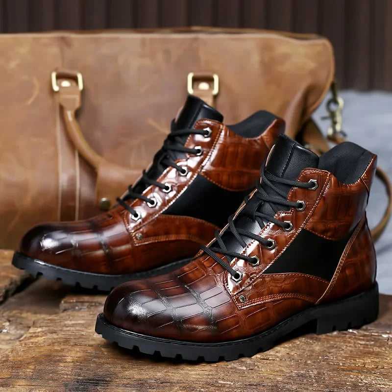 Dante - Handmade Men Crocodile Genuine Boots