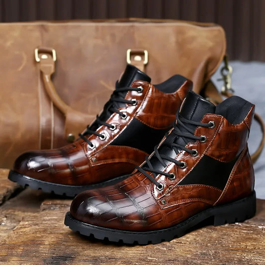 Dante - Handmade Men Crocodile Genuine Boots