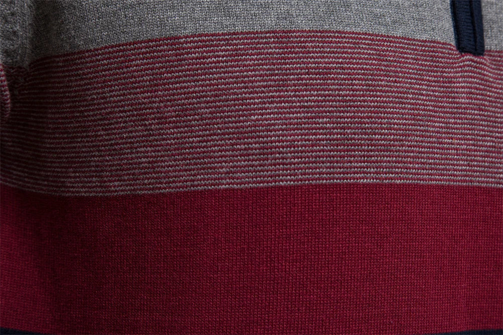 Men's Quarter-Zip Sweater - Heritage Knitted Sweater with Zipper Collar