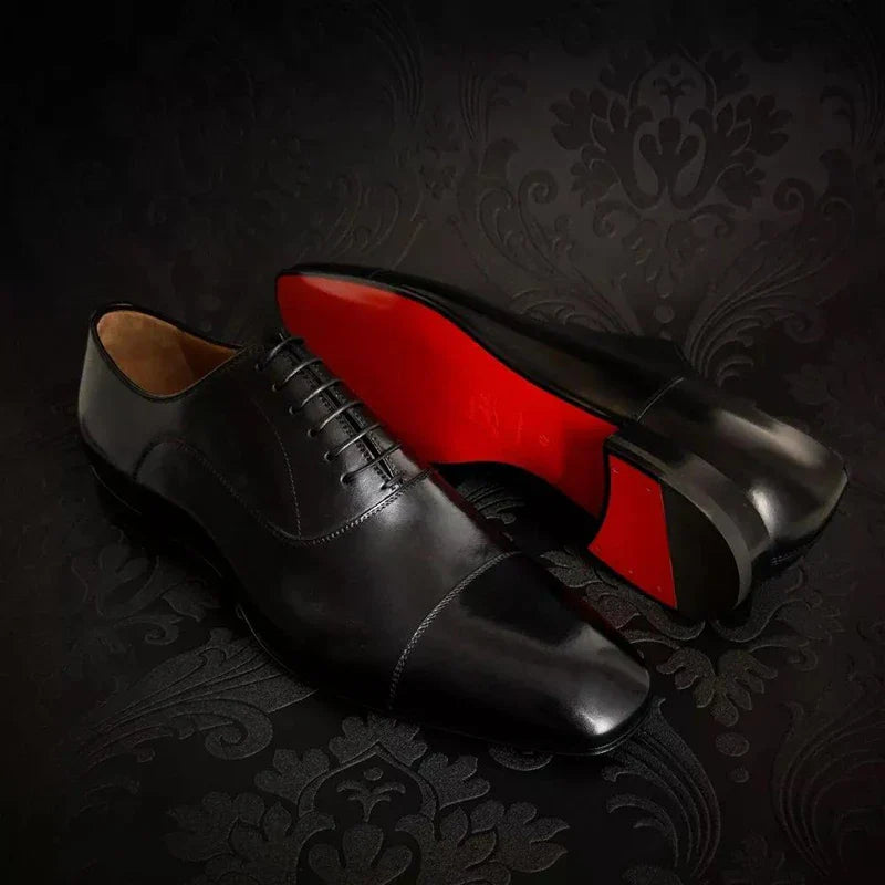 Luca Giordano Genuine Oxford Shoes Italian Red Sole