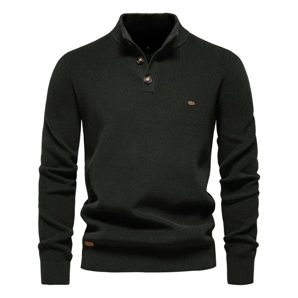 Aaron | Men's Sweater With Button Edition