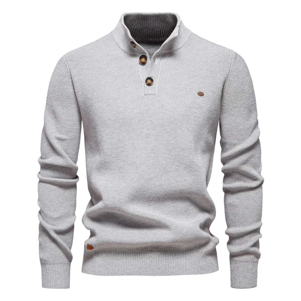 Aaron | Men's Sweater With Button Edition