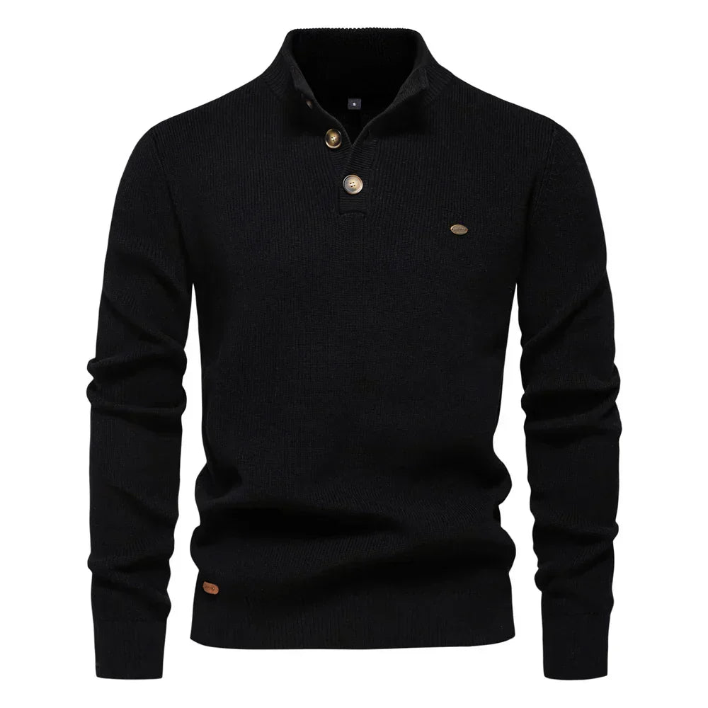 Aaron | Men's Sweater With Button Edition