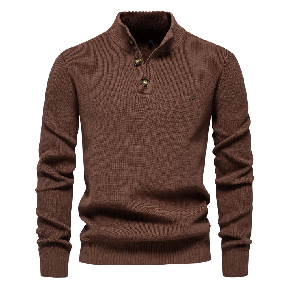 Aaron | Men's Sweater With Button Edition