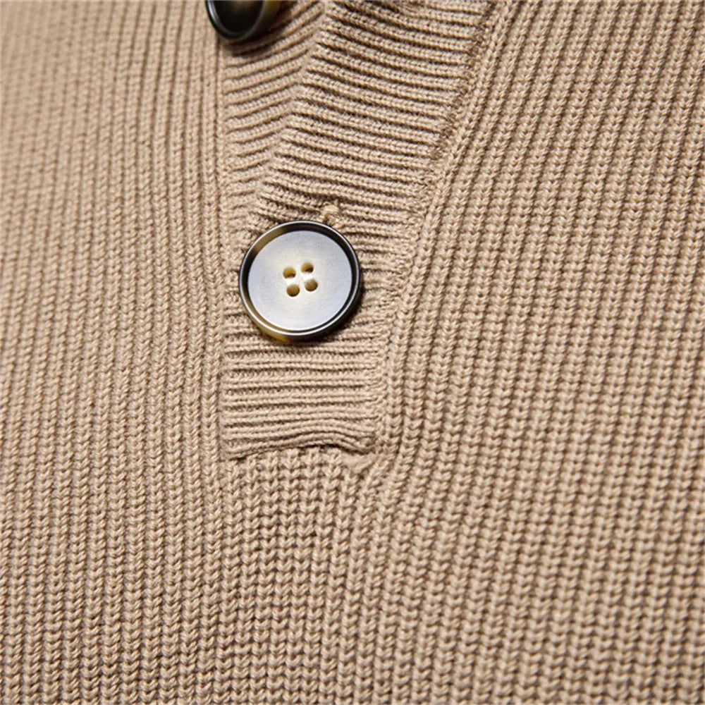 Aaron | Men's Sweater With Button Edition