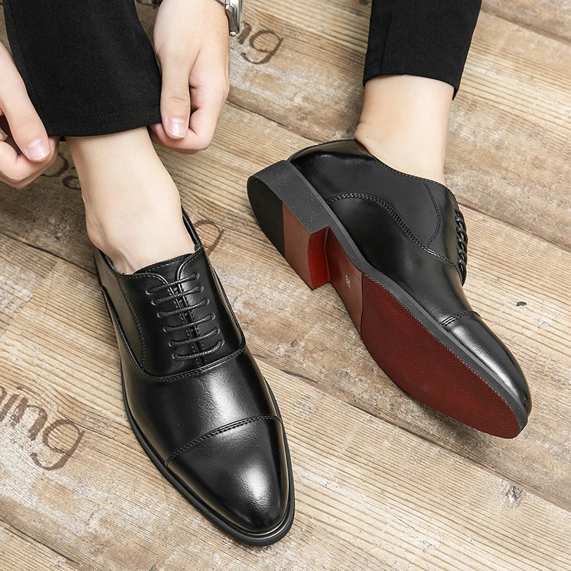 Luca Giordano Genuine Oxford Shoes Italian Red Sole