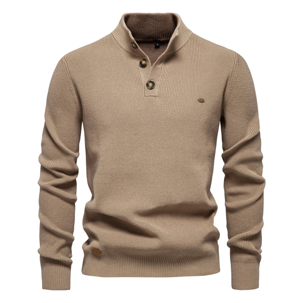Aaron | Men's Sweater With Button Edition