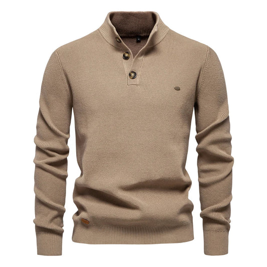 Aaron | Men's Sweater With Button Edition