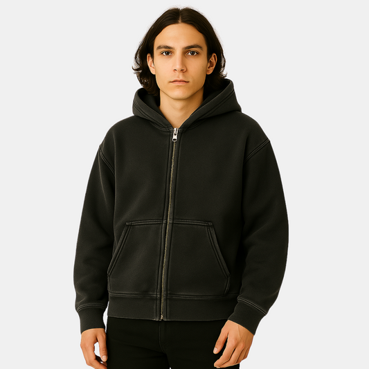 Skye Men's Zip-Up Hoodie - Everyday Hooded Sweatshirt with Comfortable Fit