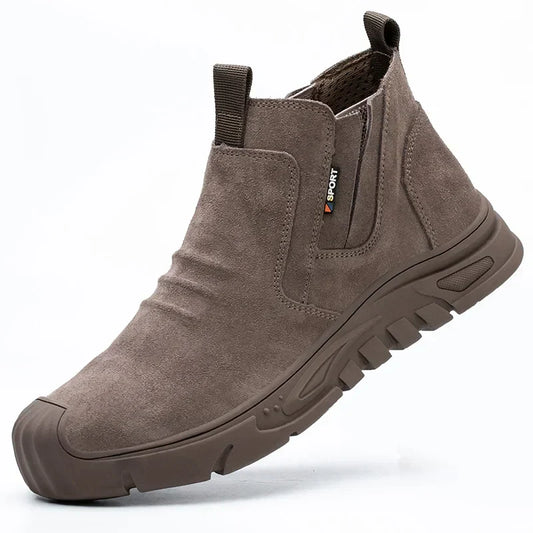 Men's Steel Toe Work Boots - Durable Safety Boots with Slip-Resistant Edition
