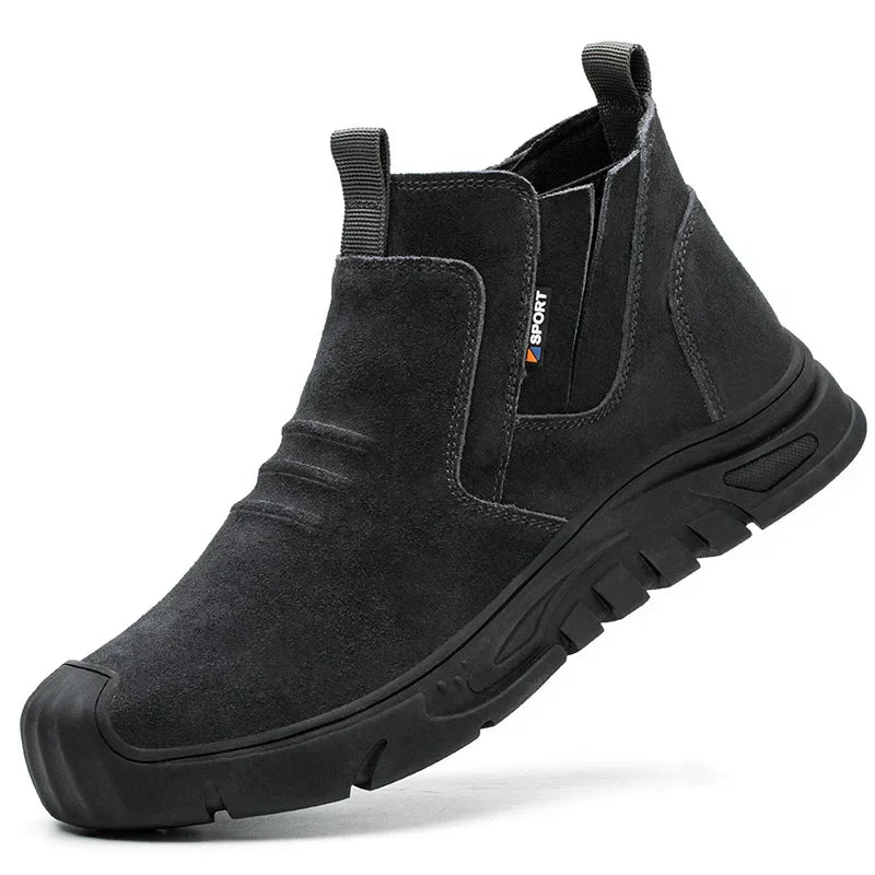 Men's Steel Toe Work Boots - Durable Safety Boots with Slip-Resistant Edition
