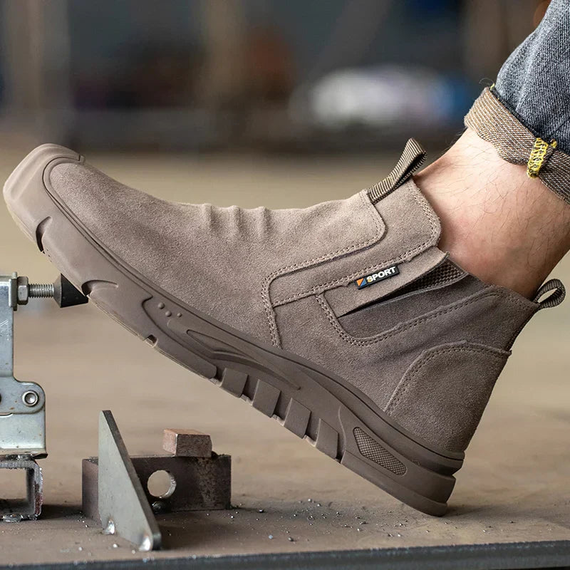 Men's Steel Toe Work Boots - Durable Safety Boots with Slip-Resistant Edition