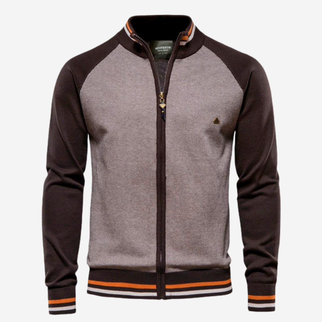 Tom Adams Striped Zipper Cardigan - Men's Knit Sweater Edition