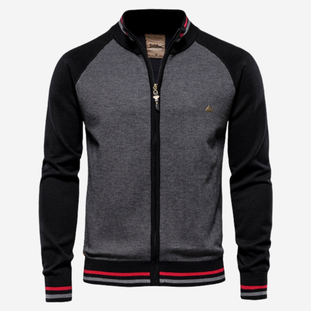 Tom Adams Striped Zipper Cardigan - Men's Knit Sweater Edition