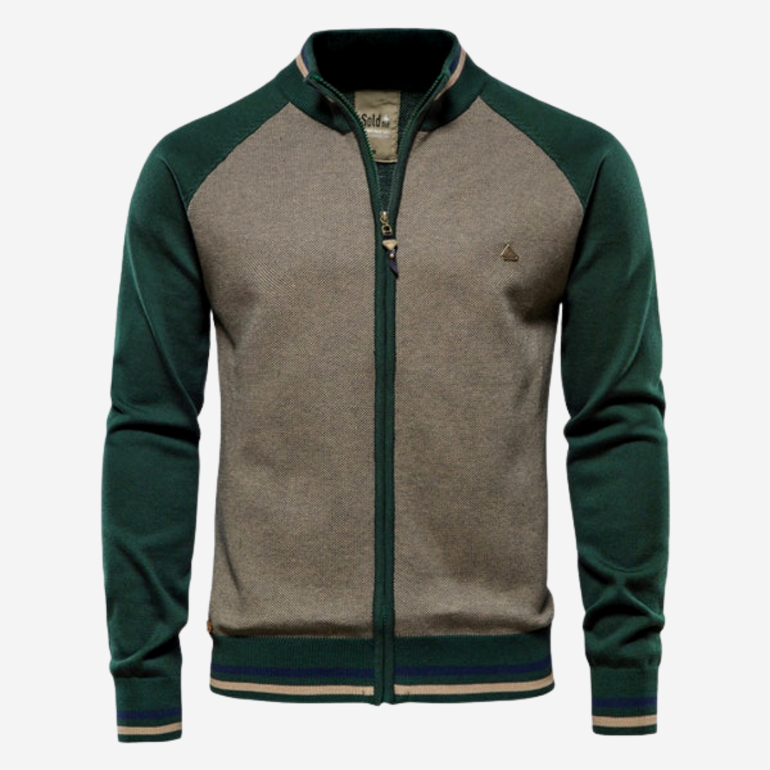 Tom Adams Striped Zipper Cardigan - Men's Knit Sweater Edition