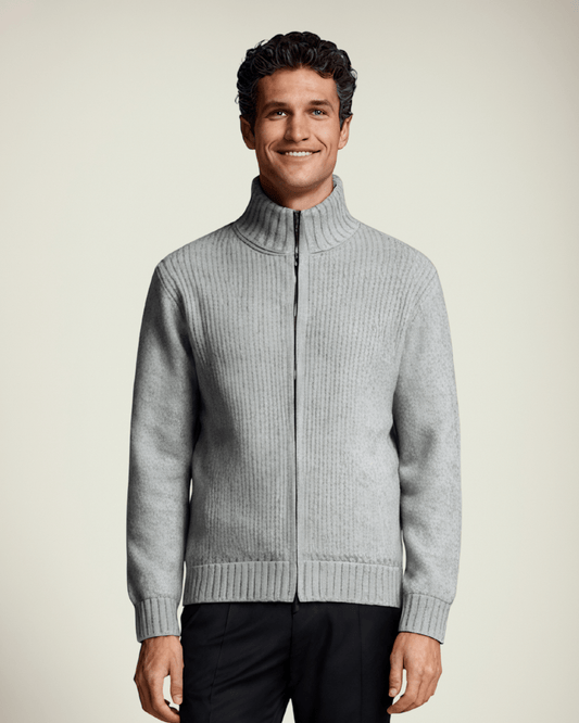 Liam | Vintage Solid Zip Turtleneck Edition