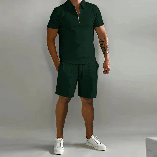 Lorenzo Two-Piece Set | Luxury Polo and Shorts Edition Set for Men