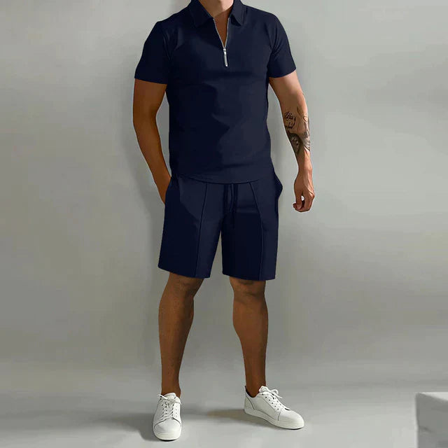 Lorenzo Two-Piece Set | Luxury Polo and Shorts Edition Set for Men