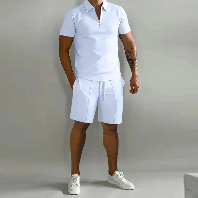 Lorenzo Two-Piece Set | Luxury Polo and Shorts Edition Set for Men